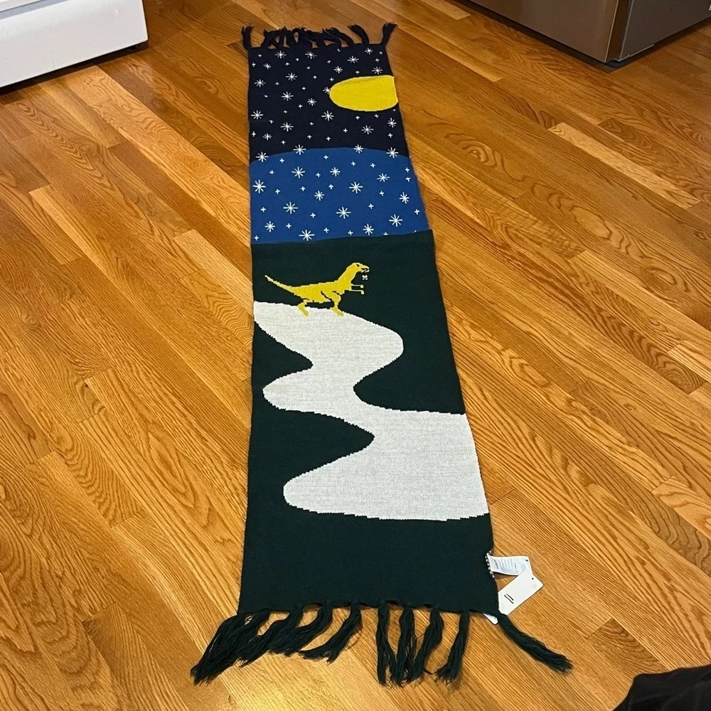 Urban Outfitters Dash Scene Scarf in Green Dino NWT